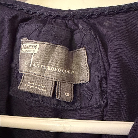 Anthropologie Navy Eyelet Somerset Mini Dress - Picture 3 of 6